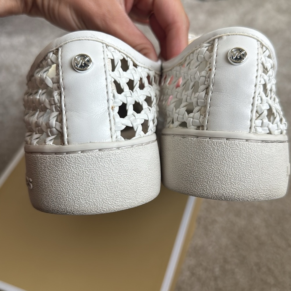 Michael Kors White Lace-Up Sneakers - Picture 5 of 7